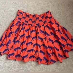Orange and Purple Tiger Print Skirt